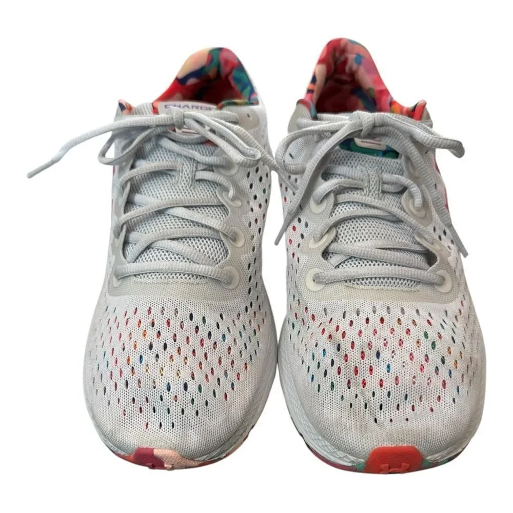 Under Armour Charged Impulse Floral Gray 3024264-100 Running Shoes Sneakers 10